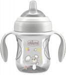 Gertuvė su nuimamomis rankenomis Chicco Transition Cup, pilka, 4 mėn+, 200 ml