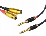Klotz kabelis 2x 6,3 Jack stereo - 2x Xlr (f) 10m