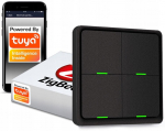 Rtx 12 scenų jungiklio pultelis 4 P Zigbee Tuya, juodas