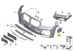 BMW X3 G01 X4 G02 Kairės Oro Užuolaidos Originalus 51118065149