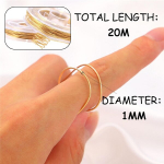 Streeherjjkea1 varinė viela, 99,9% grynumo varinė viela, 1 mm 20 m, varinė ritė, emaliuota varinė viela, mink&scaron;ta varinė viela, papuo&scaron;alų gamybai, karoliukų vėrimui, sodui, augalams