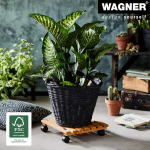 Wagner Nature augalų riedutis i augalų riedutis naudojimui patalpose, gėlių riedutis pagamintas i&scaron; fsc medienos masyvo i medinis kibiro riedutis i keliamoji galia 100 kg i pagaminta es