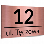 Adreso lentelė aliumininė varinė namo numeris
