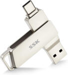Ssk usb c diskas 128gb atmintis iki 200mb/s dvigubas diskas type c + usb 3.2 jump flash atmintinė, suderinama su thunderbolt 3, skirta android telefonams, macbook/pro/air ir daugiau