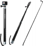 Reygeak 270cm itin ilgas asmenukių lazda (atnaujinta 2.7 metro) anglies pluo&scaron;to rankinis i&scaron;traukiamas stulpas monopodas, skirtas gopro max hero 9 8 7 6 5, dji osmo action insta 360 ir kitoms veiksmo kameroms