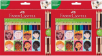 Faber-castell 27 spalvotų pie&scaron;tukų rinkinys, trikampiai, vaikams ir suaugusiems