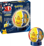 Ravensburger 3d dėlionė 11547 - naktinė lemputė-dėlionė Pok&eacute;mon - Pok&eacute;mon gerbėjams nuo 6 metų, Led naktinė lempa su plojimo jungikliu