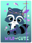 Dėklas su gumyte A4 Racoon Majewski