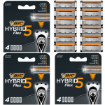 Bic Hybrid 5 Flex skutimosi galvučių rinkinys, peiliukai, a&scaron;menys, blisteris x12