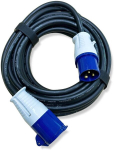 Intuiflex 10 m Cee kempingo kabelių rinkinys - kempingo maitinimo kabelis H07rnf 3g2.5 3 x 2.5 mm 230 V 16 A Ip44 + 2 velcro tvirtinimo elementai - ilginamasis kabelis - kemperio kabelio jungties mova velcro juosta - Cee kabelis