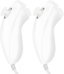 Sporgo 2 nunchuk valdiklių rinkinys, skirtas wii: wii u vaizdo žaidimų valdymo pultas, de&scaron;inysis nunchaku valdiklis su motion plus, pakaitiniai nunchuck valdikliai puikiai suderinami su wii ir wii u konsole