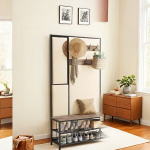 Drabužių stovas 35x98x180 cm, Kamelio rudis, Riidepuu, VASAGLE HSR415B01, 35x98x180 cm, Kaamelpruun