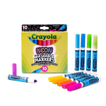 Flomasteriai CRAYOLA Neon, plaunami, 10 spalvų