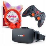 Webski 360 Vr 3d akiniai su ausinėmis + valdiklio pultelis telefonui iki 6,5 colio