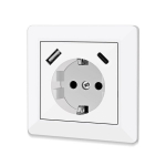 Lizdas su Usb jungtimi ir C tipo jungtimi (maks. 5 V 3.4 A) Schuko lizdas su Usb jungtimi blizgus Schuko įleidžiamas lizdas sistema 55 grynai baltas sieninis lizdas apsauginis kontaktinis lizdas
