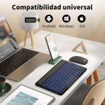 Easyacc Bluetooth klaviatūra su ap&scaron;vietimu, Ispanijos i&scaron;dėstymas