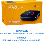 Mag 544 original infomir & hb-digital 4k priedėlis multimedijos grotuvas interneto tv imtuvas uhd 60fps 2160p @ 60 fps hdmi 2.1 4k ir hevc palaikymas usb 3.0 4x arm cortex-a35 + hdmi kabelis