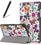 Artfeel dėklas, skirtas samsung galaxy tab a7 2020 10.4 t500/t505/t507, itin plonas lengvas pu odinis dėklas apsauginis plonas atverčiamas trijų padėčių plan&scaron;etinio kompiuterio dėklas, butterfly