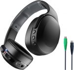 Skullcandy Crusher Evo belaidės ausinės su sensory bass, 40 valandų baterijos veikimo laikas, mikrofonas, suderinamos su Iphone, Android ir Bluetooth įrenginiais - juodos