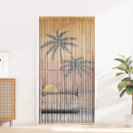 Vabzdžių durų užuolaidos, palmės spaudinys, 100x220cm, bambukas CFE7765524