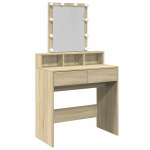 Kosmetinis staliukas，Makiažo stalas su LED, sonoma ąžuolo, 80x41x144,5cm CFE4094511