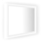 Vonios kambario LED veidrodis, baltas, 60x8,5x37cm, akrilas CFE830700