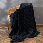 Dekoratyvinis pledas, Markizeta, 160x200 cm, juodas