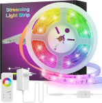 RGB LED juosta su nuotolinio valdymo pultu Mordx, 5 m