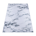 Baltas marmurinis kilimas 160x220 cm svetainei ar kambariui, modernus ra&scaron;tas