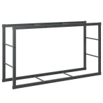 Malkų lentyna，Stovas malkoms，Malkų stovas Juoda 110x30x61 cm Plienas CFE59190
