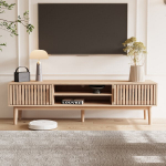 TV spintelė 150 cm, natūralios medienos spalva