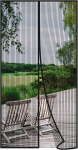 Risareyi Magnetiniai tinkleliai durims 80x205cm, juodas tinklelis nuo uodų durims ir langams