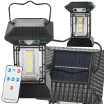 Solar lamp with twilight movement sensor 5 modes 60 led cob with remote control