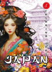 Spalvinimo knygelė A4, vertikali, 8 paveikslėliai Japonija, violetinė - Fresh