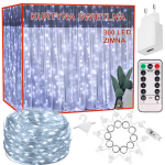 LED &scaron;viesos užuolaida, 300 led, 3m