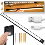 Įkraunamas USB LED &scaron;viestuvas LIVMAN BH-K32 su judesio jutikliu ir 3 ap&scaron;vietimo spalvų režimais, 60cm