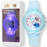 Vaiki&scaron;kas laikrodis su animacinėmis princesėmis LIVMAN KR-3257 su spalvingomis LED lemputėmis