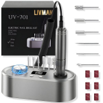 Elektrinė nagų freza LIVMAN UV-701 manikiūrui ir pedikiūrui su USB i&scaron;vestimi, 24W, 40000 aps./min.
