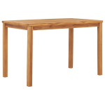 Lauko valgomojo stalas, 120x70x77 cm, rudas