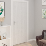 Lipnios plėvelės durims, 2vnt., baltos medienos, 210x90cm, pvc