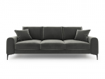 Keturvietė sofa Mazzini Sofas Madara, tamsiai pilka