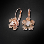 Auskarai moterims DiamondSky Colorful Splendor Rose Gold su Swarovski kristalais