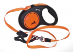 Flexi automatinis pavadėlis New Comfort S, oranžinis, 5 m