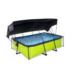 Karkasinis baseinas su filtru ir stogeliu Exit Lime 220x150x65 cm, žalias