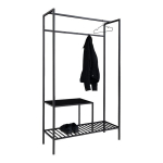 Rūbinė 101x38x170 cm juoda - IMALA