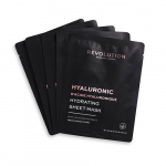 Veido kaukių rinkinys Revolution Skincare Hydrating Hyaluronic Acid Sheet, 5 vnt.