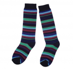 Pusilgės terminės kojinės vaikams stripe, mėlynos