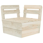 Kampinė sofa i&scaron; palečių, ruda