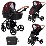 Universalus vežimėlis Lorelli Rimini, Ruby Red&Black