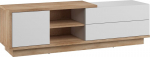 TV staliukas Meblocross Hybrid Hyb-21 1D2S, ąžuolo spalvos/baltas